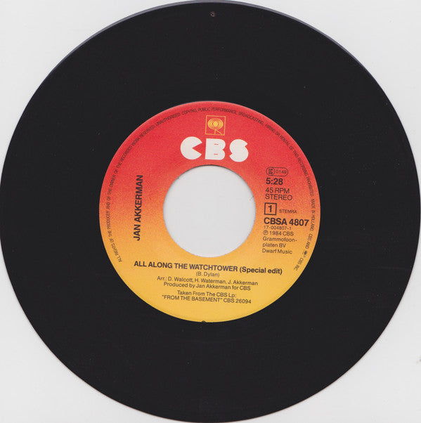 Jan Akkerman : All Along The Watchtower  (7", Single)