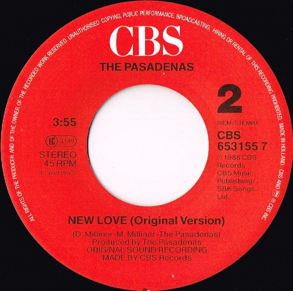 The Pasadenas : Enchanted Lady (7", Single)