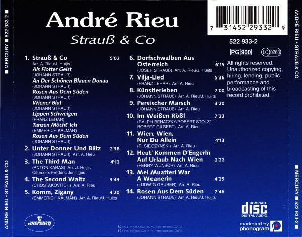 André Rieu : Strauß & Co (CD, Album, RE)