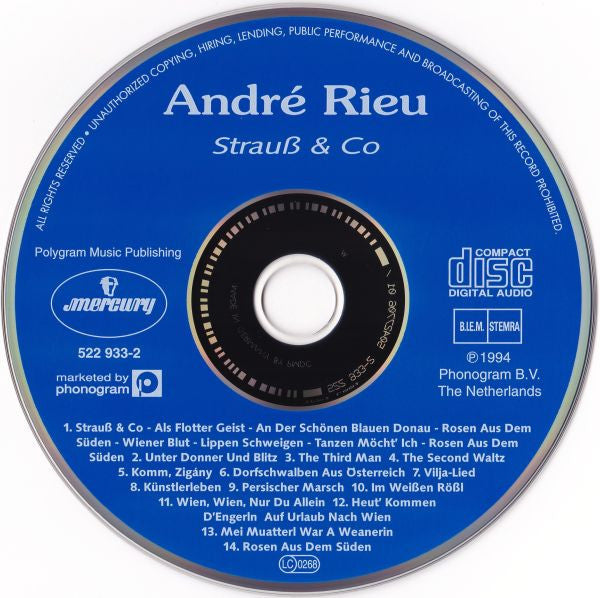 André Rieu : Strauß & Co (CD, Album, RE)