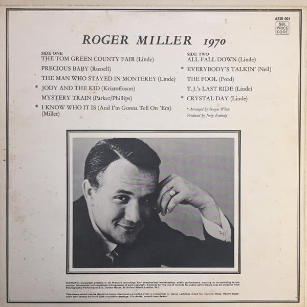 Roger Miller : Roger Miller 1970 (LP, Album)