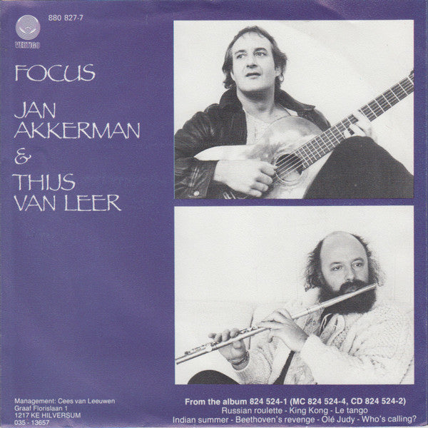 Jan Akkerman & Thijs Van Leer : Beethoven's Revenge Part 1 (7", Single)