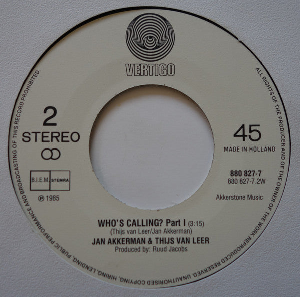 Jan Akkerman & Thijs Van Leer : Beethoven's Revenge Part 1 (7", Single)