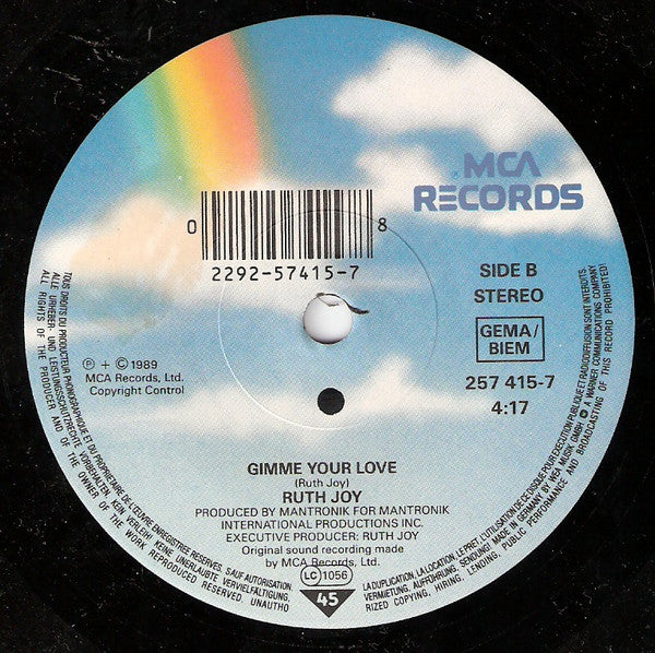 Ruth Joy : Don't Push It (7", Single)