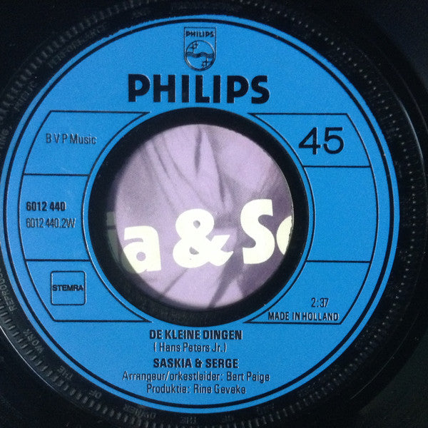 Saskia & Serge : Kon 't Hier Maar Altijd Zomer Zijn (7", Single)