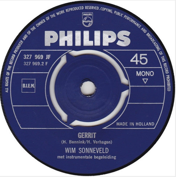 Wim Sonneveld : Tearoom - Tango / Gerrit (7", Single, Mono)