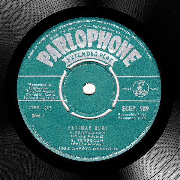 Fatimah Huri : Perpisahan/Terpegun (7", EP, Mono)
