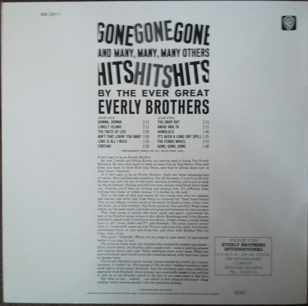 Everly Brothers : Gone, Gone, Gone (LP, Album)