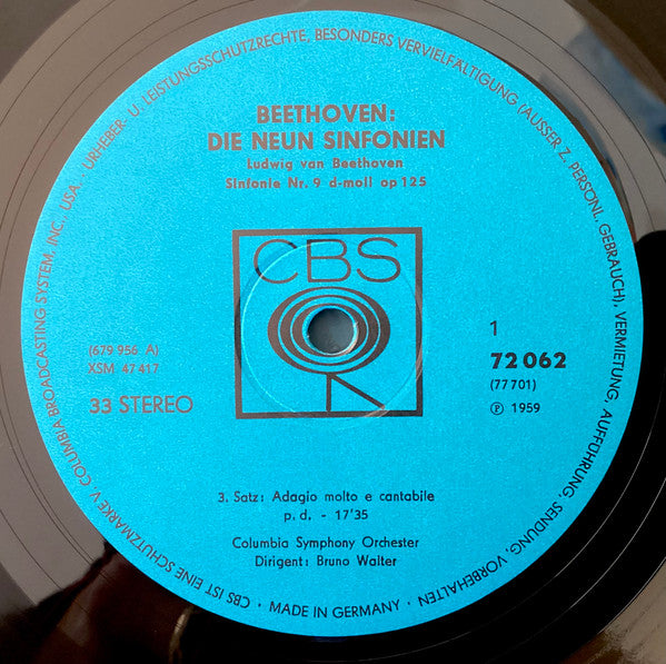 Ludwig van Beethoven, Columbia Symphony Orchestra, Bruno Walter : Die Neun Sinfonien (7xLP + Box, Comp)