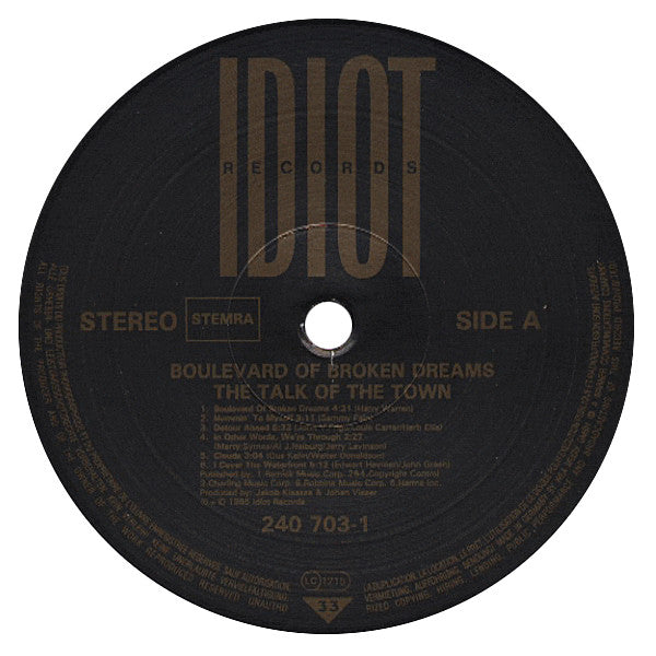 The Boulevard Of Broken Dreams Orchestra : It's The Talk Of The Town (And Other Sad Songs) (LP, Album)