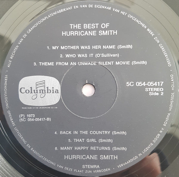 Hurricane Smith : The Best Of (LP, Comp)
