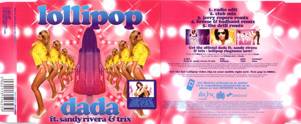 Dada Ft. Sandy Rivera & Trix (8) : Lollipop (CD, Single)