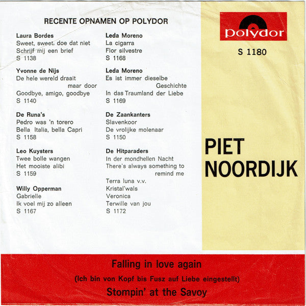 Piet Noordijk : Falling In Love Again (7", Single, Mono)