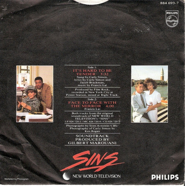 Carly Simon : It's Hard To Be Tender (7", Single)