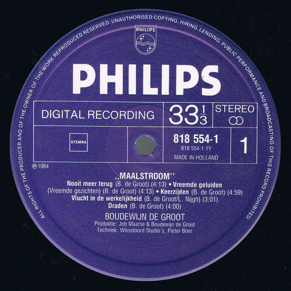 Boudewijn de Groot : Maalstroom (LP, Album)