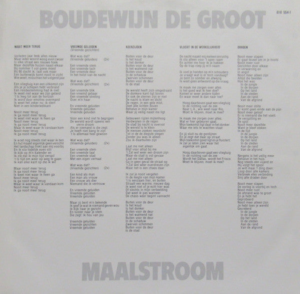 Boudewijn de Groot : Maalstroom (LP, Album)
