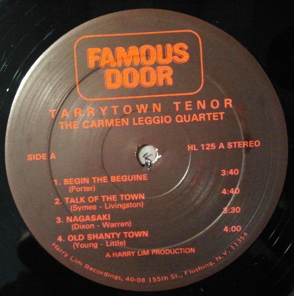 Carmen Leggio Quartet : Tarrytown Tenor (LP, Album)