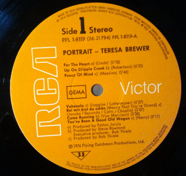 Teresa Brewer : Portrait (LP, Comp)