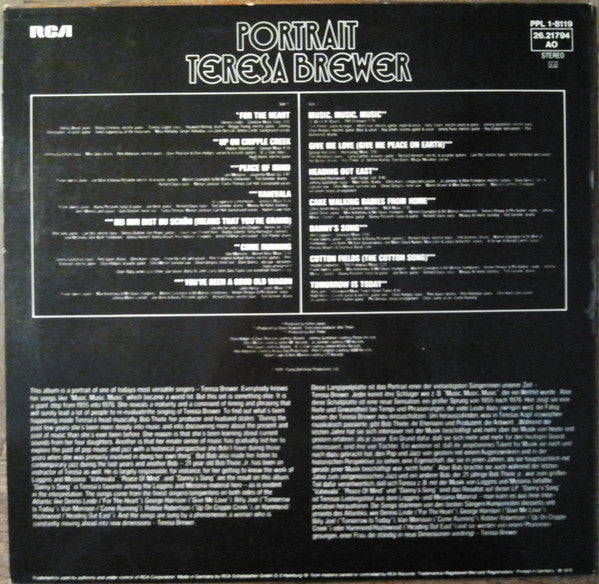 Teresa Brewer : Portrait (LP, Comp)