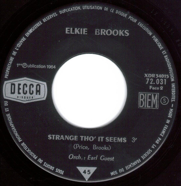 Elkie Brooks : Nothing Left To Do But Cry / Strange Tho' It Seems (7", Single)