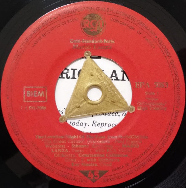 Mario Lanza : The Loveliest Night Of The Year (7", EP, Mono)