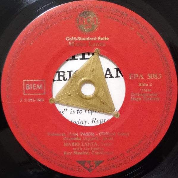 Mario Lanza : The Loveliest Night Of The Year (7", EP, Mono)