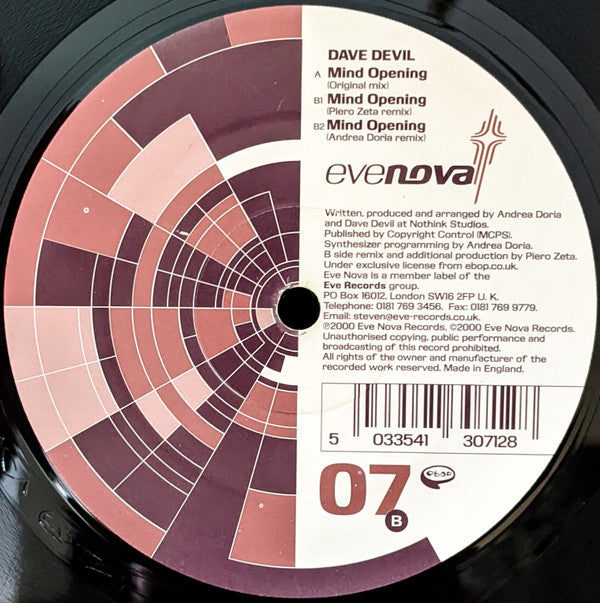 Dave Devil : Mind Opening (12")