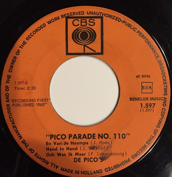 De 2 Pico's : Pico-Parade 109 + 110 (7", Single)