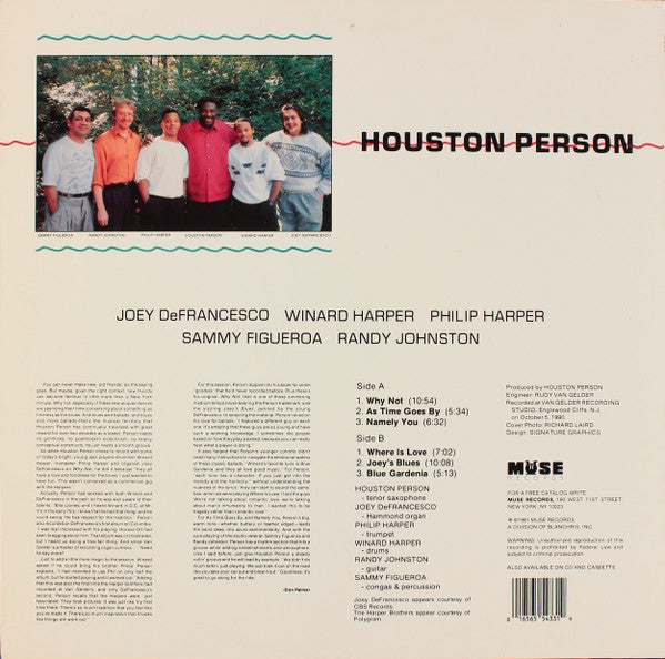 Houston Person : Why Not! (LP, Album)