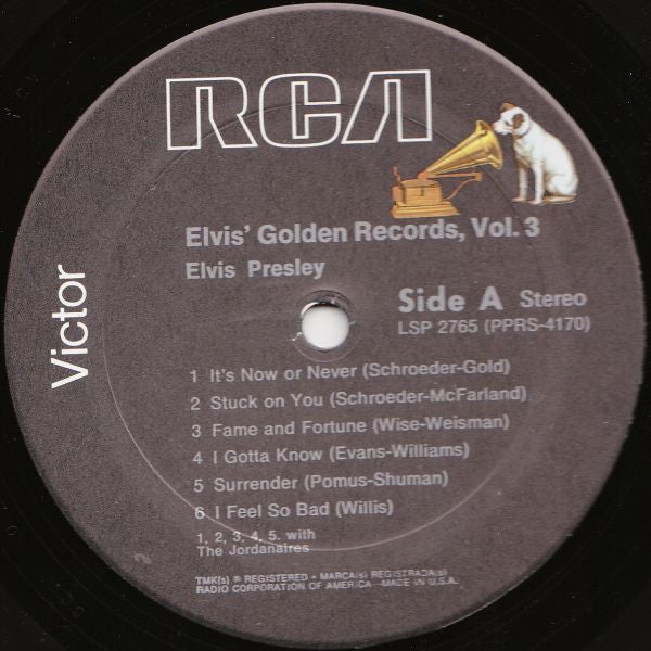 Elvis Presley : Elvis' Golden Records, Vol. 3 (LP, Comp, RE, San)