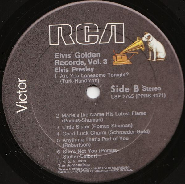 Elvis Presley : Elvis' Golden Records, Vol. 3 (LP, Comp, RE, San)