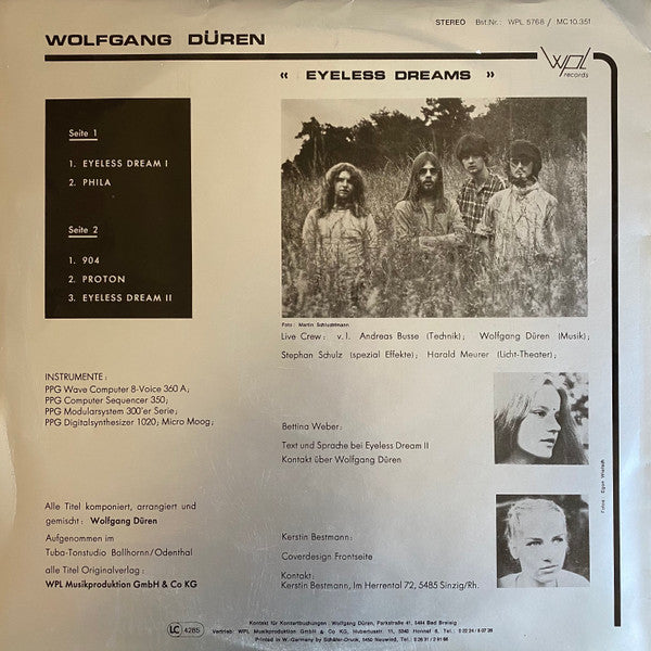Wolfgang Düren : Eyeless Dreams (LP, Album)