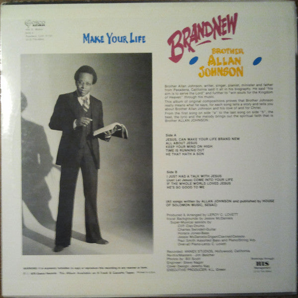 Brother Allan Johnson : Make Your Life Brand New (LP, Album)