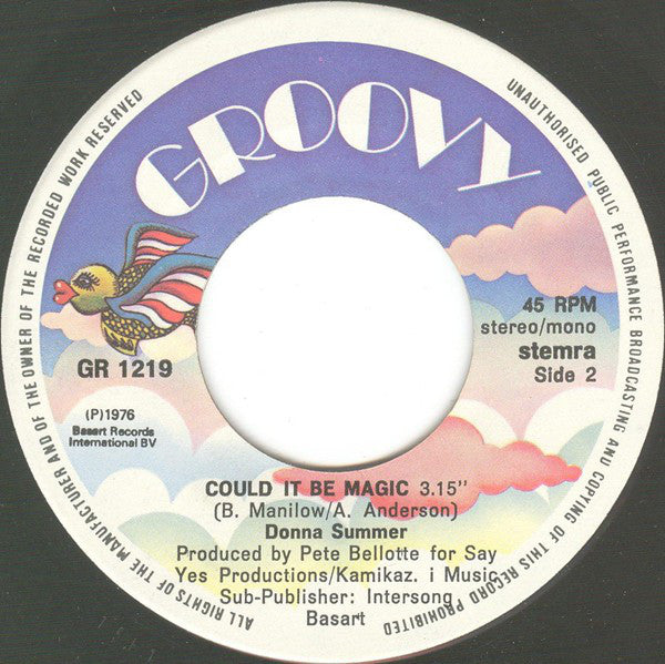 Donna Summer : Could It Be Magic (7", Single)