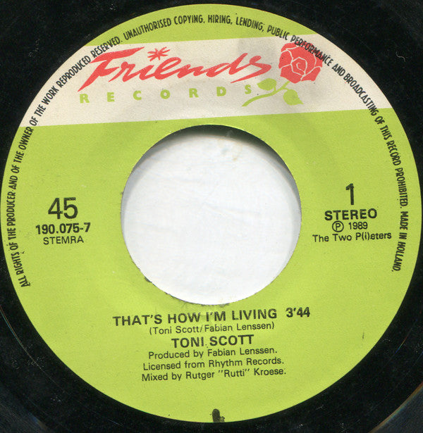 Tony Scott : That's How I'm Living / The Chief (7", Single)
