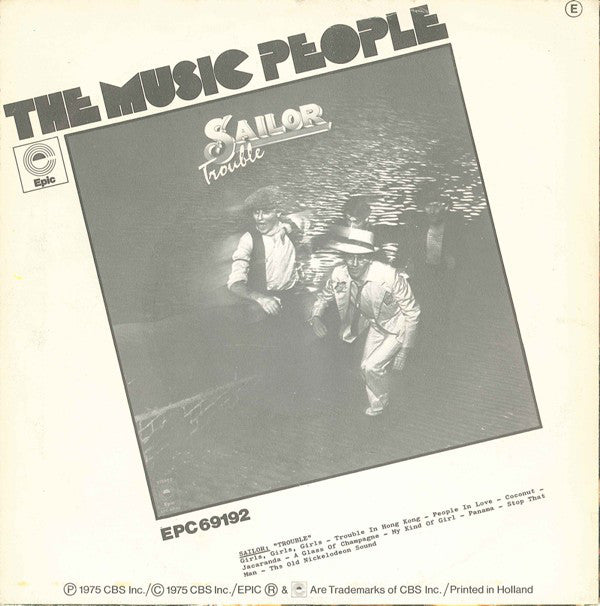 Sailor : Girls, Girls, Girls (7", Single, Yel)