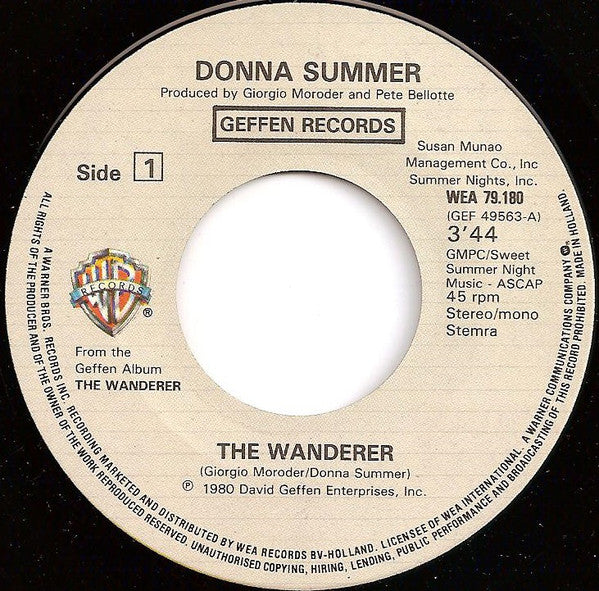 Donna Summer : The Wanderer (7")