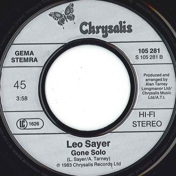 Leo Sayer : Orchard Road (7", Single)