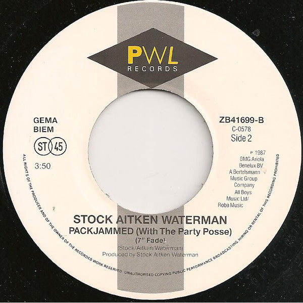 Stock, Aitken & Waterman : Packjammed With The Party Posse (7", Single)
