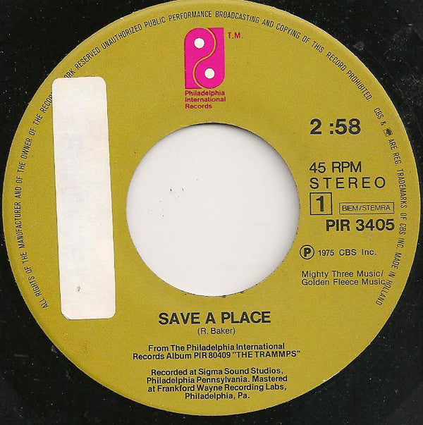 The Trammps : Save A Place (7", Single)
