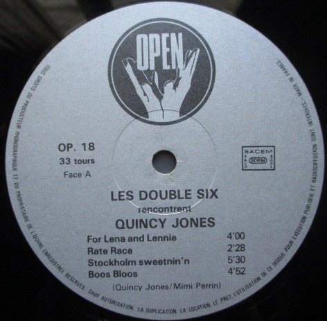 Les Double Six : Rencontrent Quincy Jones (LP, Album, Gat)