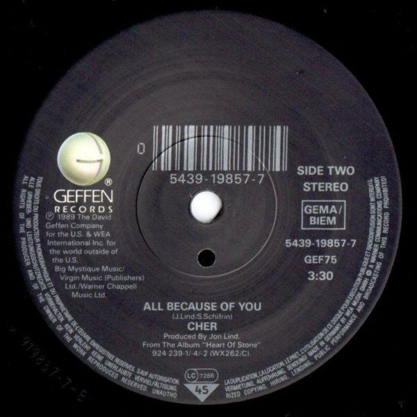 Cher : Heart Of Stone (Remix) (7", Single)