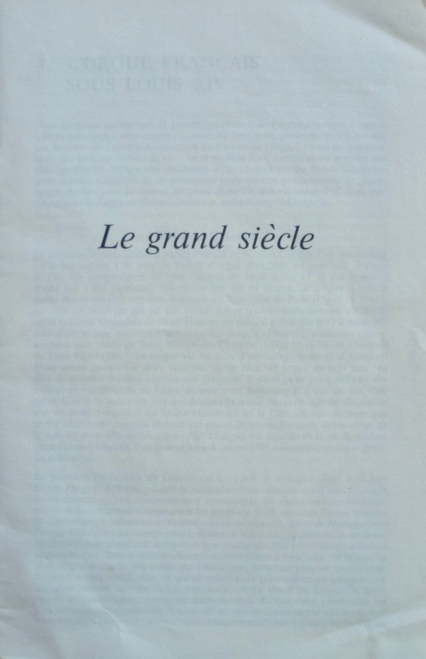 Gilles Jullien, Nicolas Gigault, Jean-Henry d'Anglebert, André Isoir : L'Orgue Français Sous Louis XIV (LP)