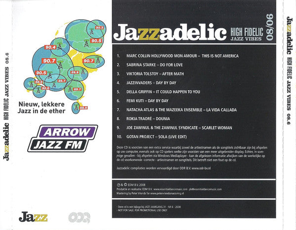 Various : Jazzadelic 08.6 High-Fidelic Jazz Vibes (CD, Comp, Promo)