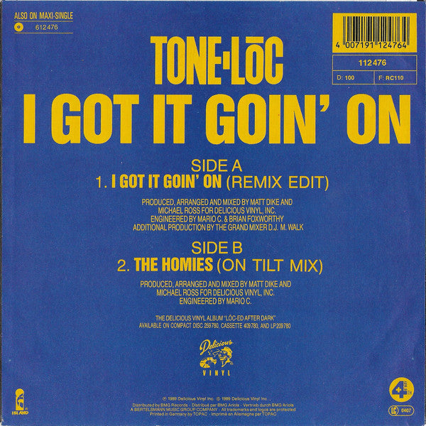 Tone Loc : I Got It Goin' On (7", Single)