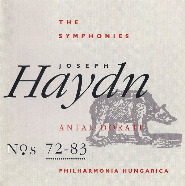 Joseph Haydn, Antal Dorati, Philharmonia Hungarica : The Symphonies N°s 72-83 (4xCD, Comp, RM)