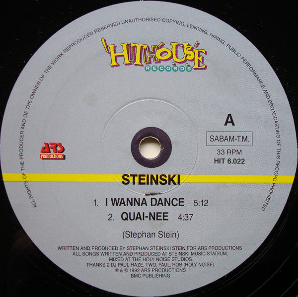 Stephan Stein : I Wanna Dance (12")