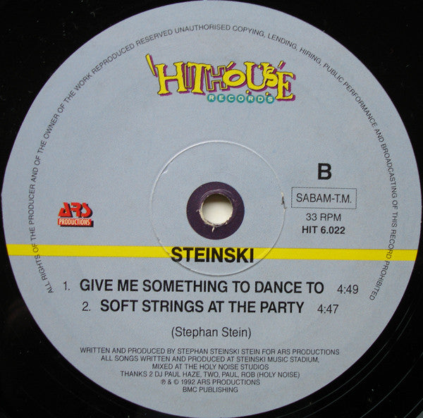 Stephan Stein : I Wanna Dance (12")