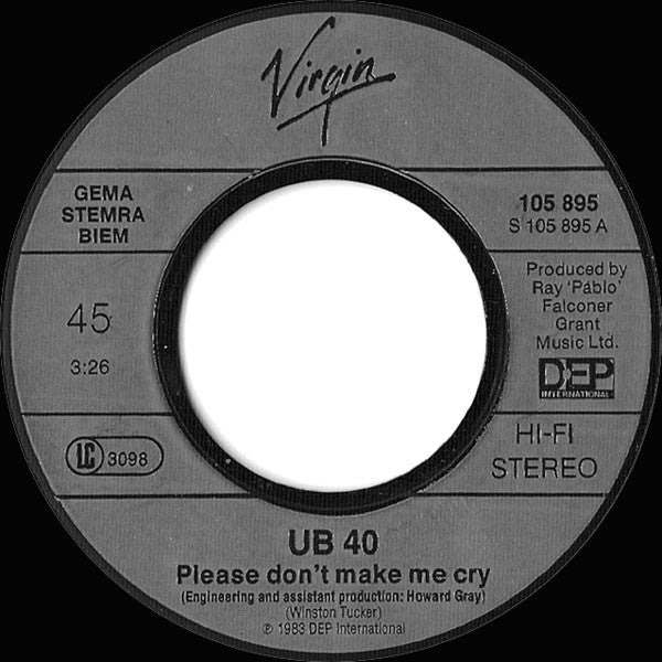 UB40 : Please Don't Make Me Cry (7", Single)