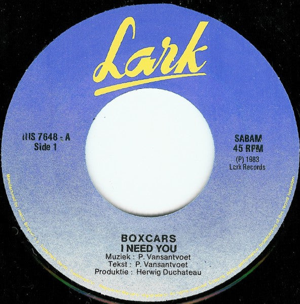 The Boxcars : I Need You / Big Boss Man (7", Single)
